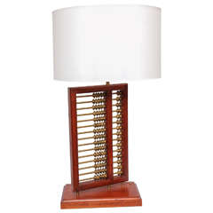 1940s Art Moderne Abacus Table Lamp