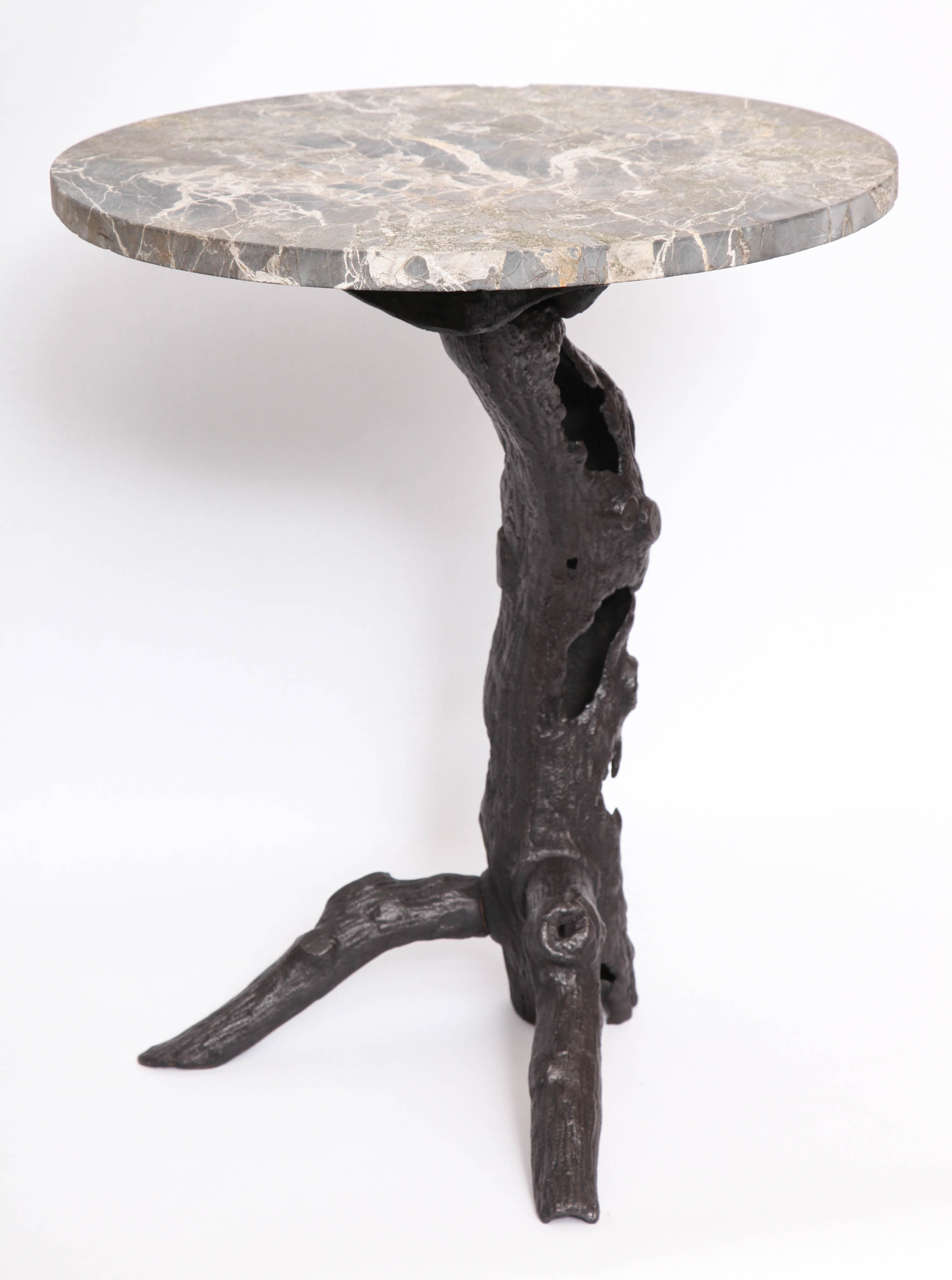 Cast Table Sculptural iron and marble Asia 1920's