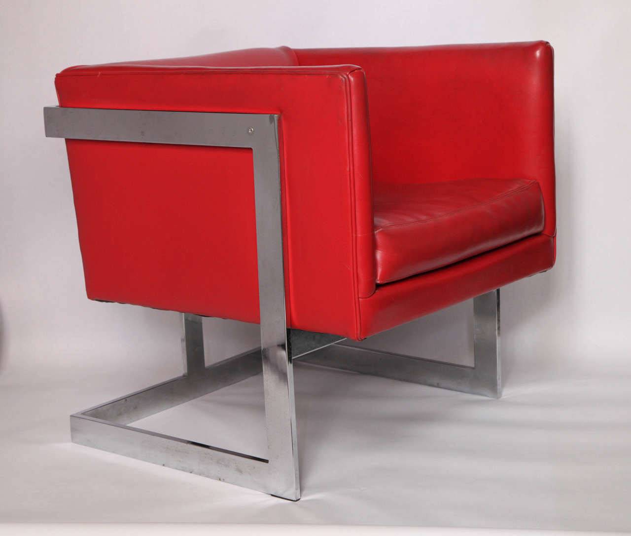 Mid-Century Modern 1970s Modernist Cube Chair by Milo Baughman