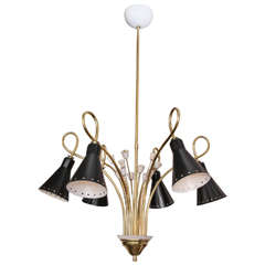 Modernist 1950s Italian Ceiling Fixture 9