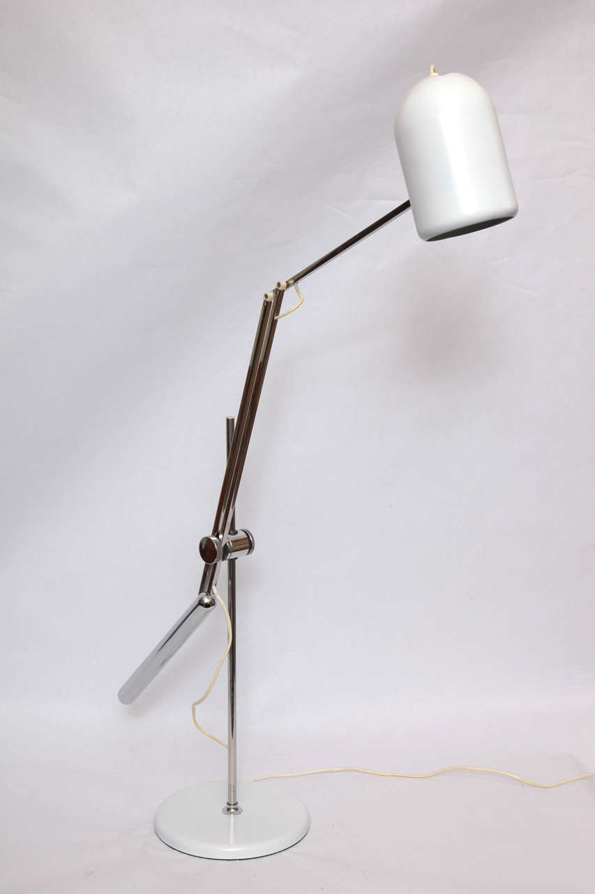 Metalwork Reggiani Articulated Table Lamp Mid Century Modern Italy 1960's For Sale