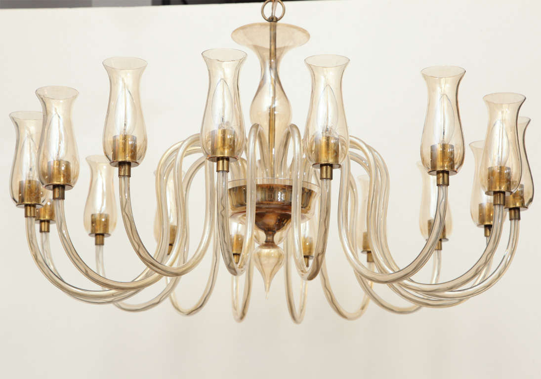 Superb Grand Scale Murano Sixteen Arm Chandelier In Excellent Condition For Sale In New York, NY