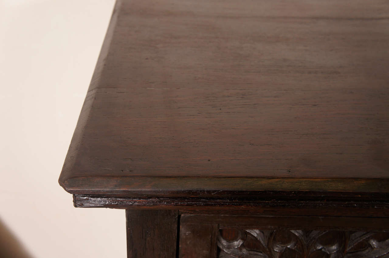 Hand-Carved Jacobean-Style Drop-Down Desk 2
