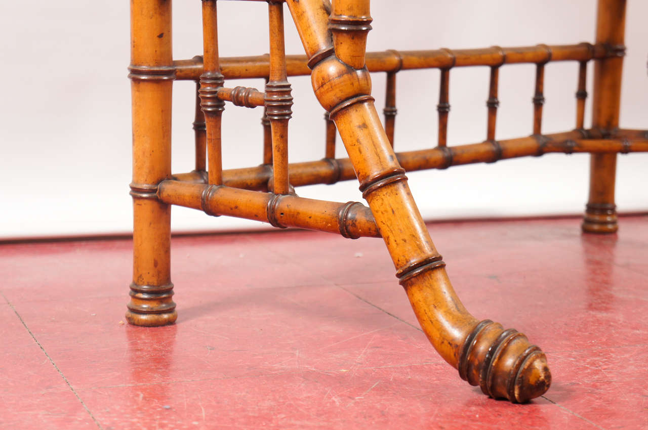 Faux Bamboo Maple Desk at 1stDibs