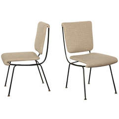 Rare Pair of DU24A Side Chairs by Gastone Rinaldi for Rima