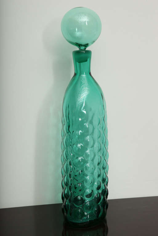 Mid-20th Century No. 6037 Stopper Bottle, Designed by Wayne Husted for Blenko