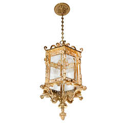 Regency Style Gilt Bronze Lantern Pendant