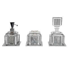 Gorgeous Art Deco Three Piece Vanity Set