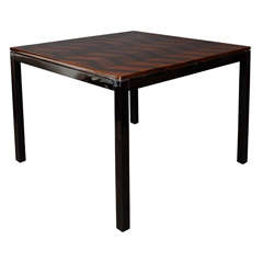 Exceptional Mid-Century Parquetry Top Extendable Dining Table