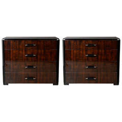 Pair of Spectacular Art Deco Chests by Donald Deskey
