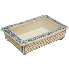19th c. Japanese Blue and White Ceramic Planter