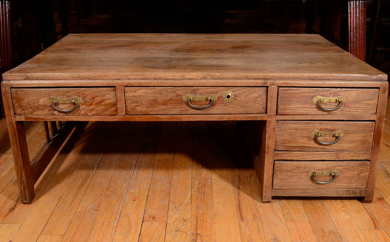 Japanese Scholars desk crafted in the 19th century from Elm