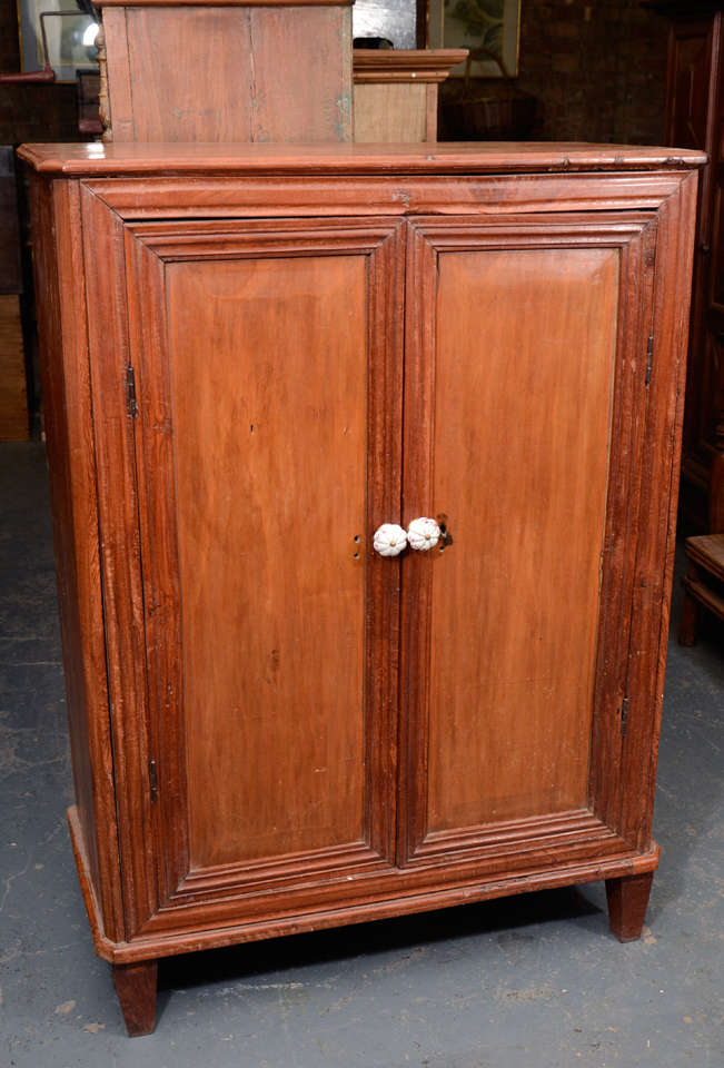 19th c. Mahogany Armoire w/ Rosewood Piping