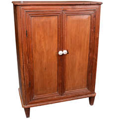 19th c. Mahogany Armoire w/ Rosewood Piping