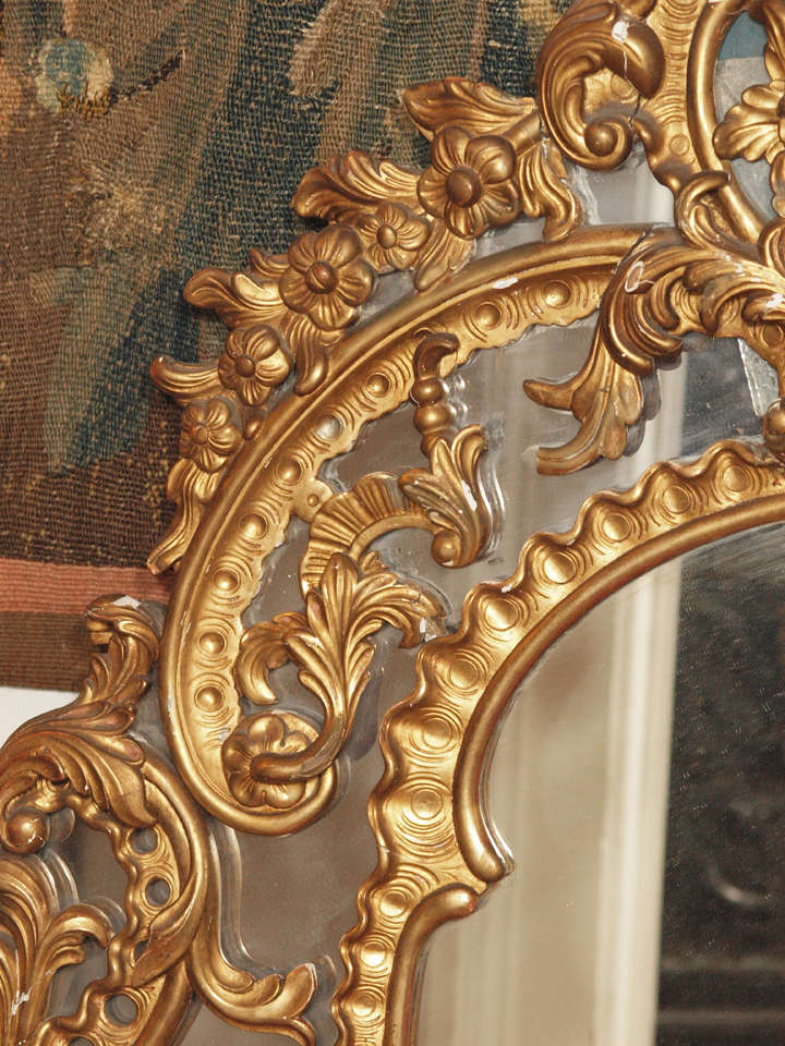 19th c. French Regence Style Mirror In Good Condition In Natchez, MS