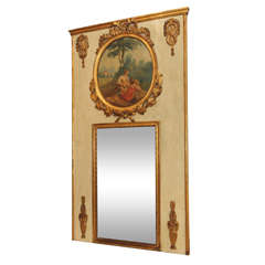 19th c. French Louis XV style Trumeau MIrror