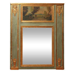 French Late 19th C. Trumeau Mirror 