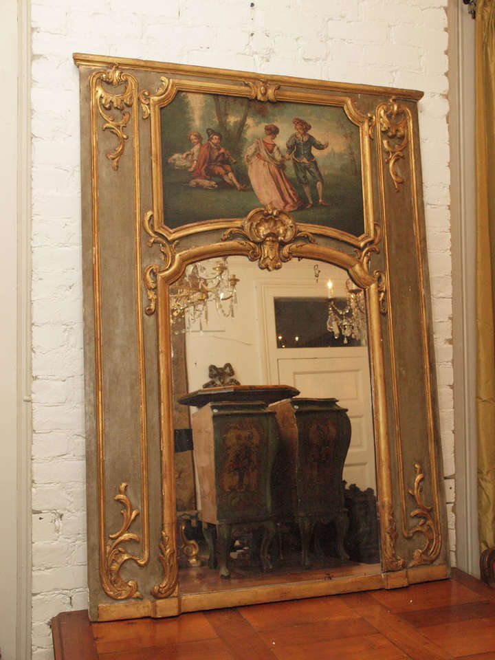 French 19th c. Trumeau Mirror at 1stdibs