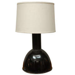 Metal Factory Lamp as a Table Lamp, Circa 1880