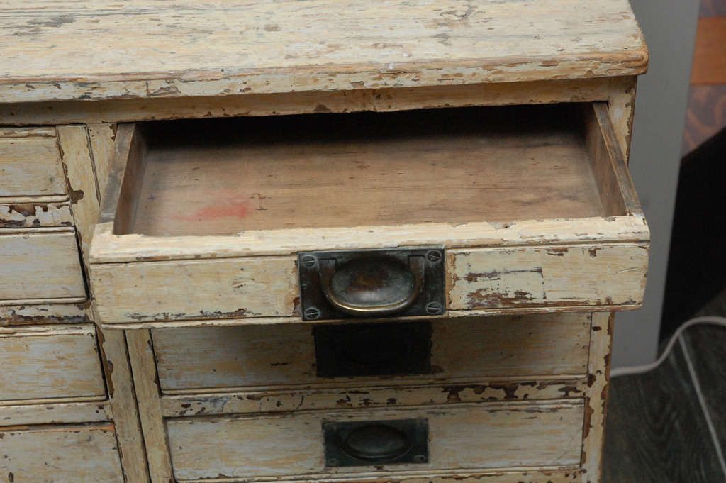 1860s English Collector's Drawer Cabinet Chest In Excellent Condition In Los Angeles, CA