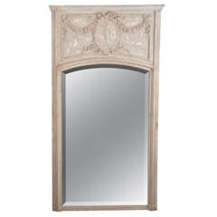 19th c. Trumeau with Beveled Mirror