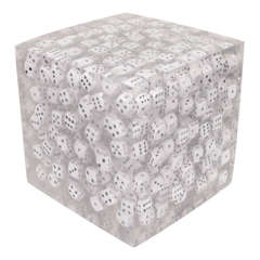 French Lucite Dice Sculpture 8