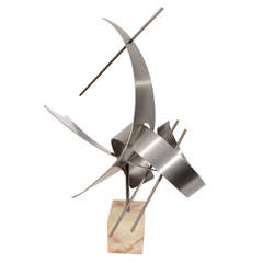 Fantastic Stainless Steel Sculpture By Curtis Jere  1979