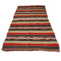 Vintage Moroccan Tribal Kilim Rug 10