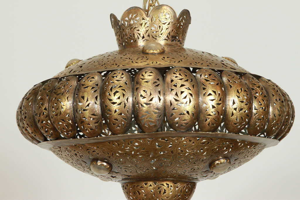 Moorish Moroccan Brass Pendants in Alberto Pinto Style / Pair