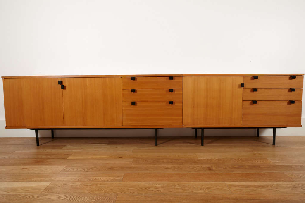 2 sideboards by Alain Richard edited by Meubles TV circa 1954 2