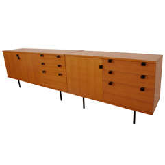 2 sideboards by Alain Richard edited by Meubles TV circa 1954