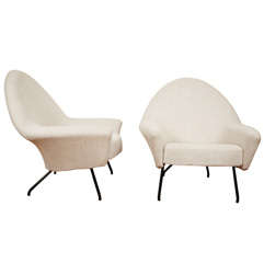 Pair of armchairs model 770 by Joseph-André Motte - Steiner Edition - 1958