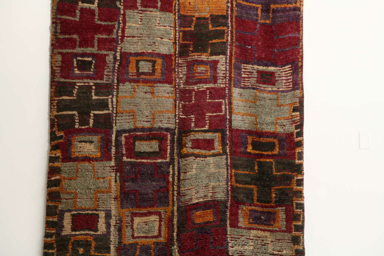 Mid-20th Century Vintage Moroccan Rug For Sale