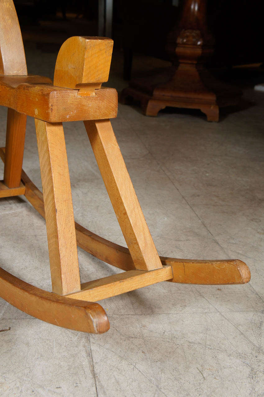 Danish 1960s Beech Rocking Horse by Kaj Bojesen 2