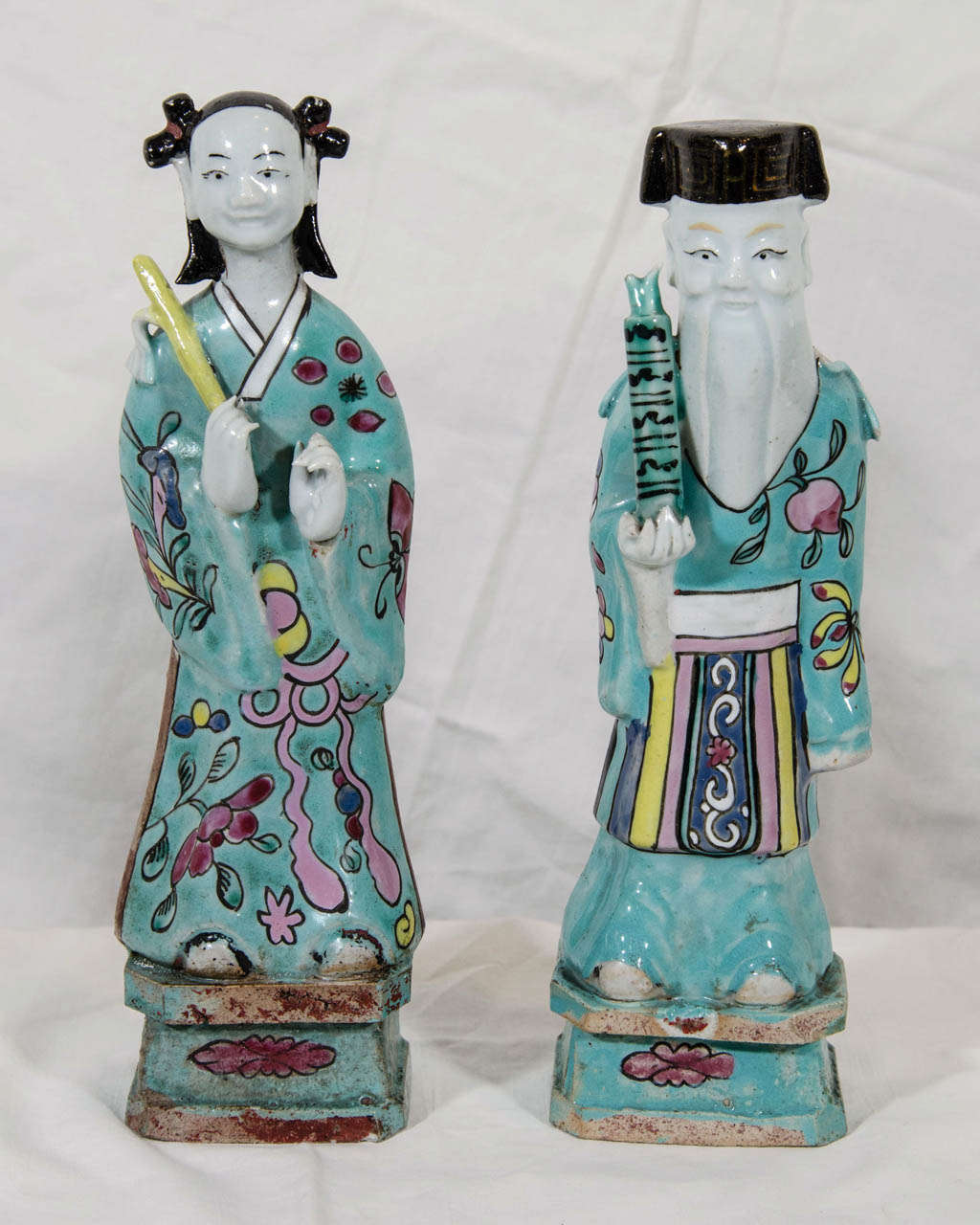 Qing A Pair of 19th Century Chinese Immortals