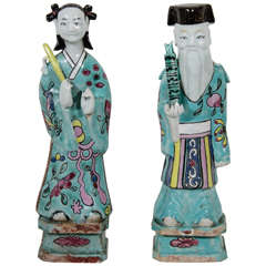 A Pair of 19th Century Chinese Immortals