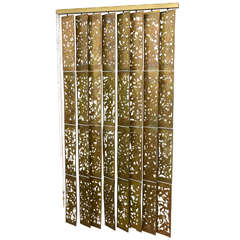 Vintage Brass Metal Acid Etched Curtains/Blinds