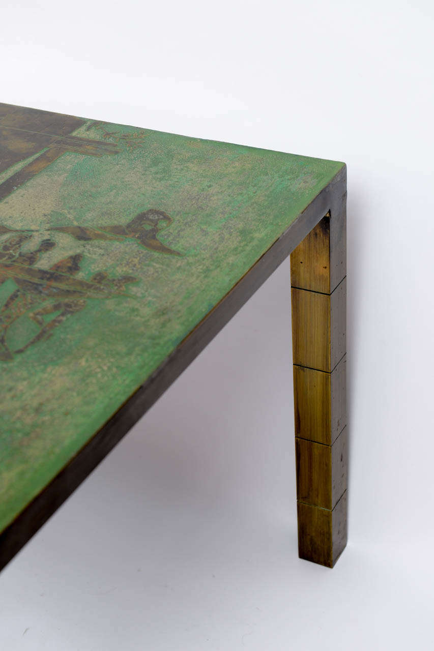 Mid-20th Century Philip and Kelvin Laverne Surrealistic Coffee Table