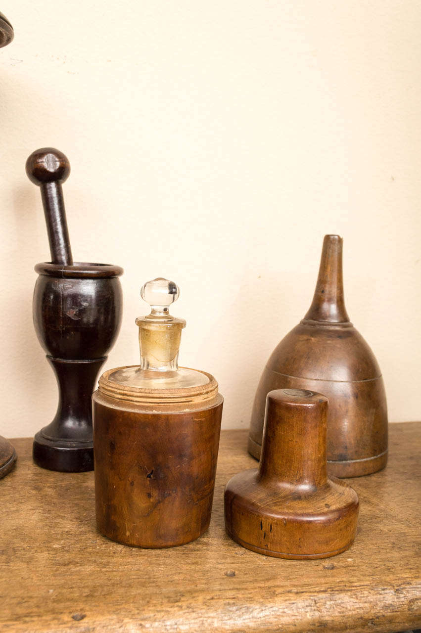 Fruitwood Collection of Ten Pieces of Treenware, English, circa 1830 For Sale