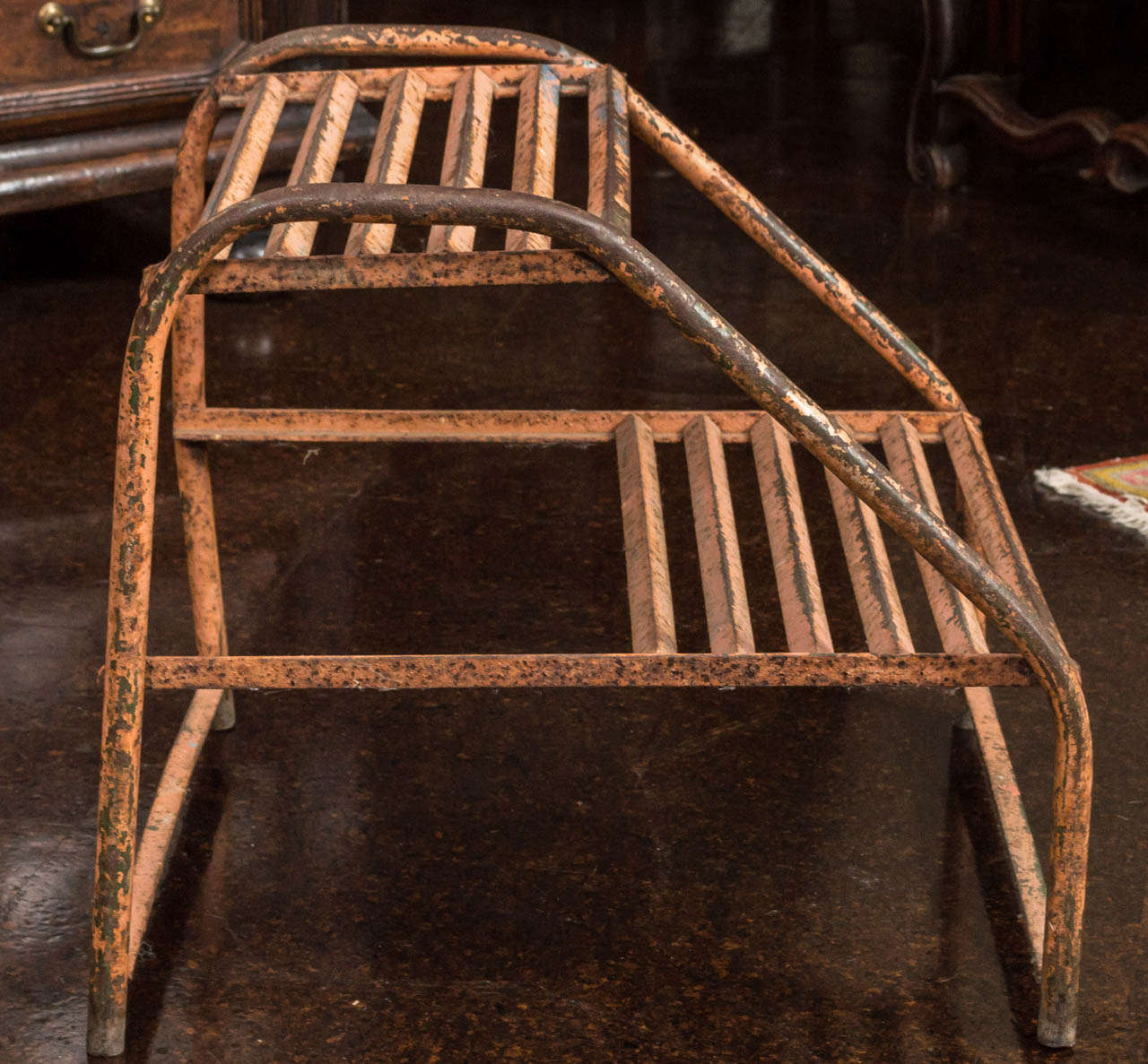 Painted Iron Steps from a Train, French, circa 1890 In Good Condition For Sale In San Francisco, CA