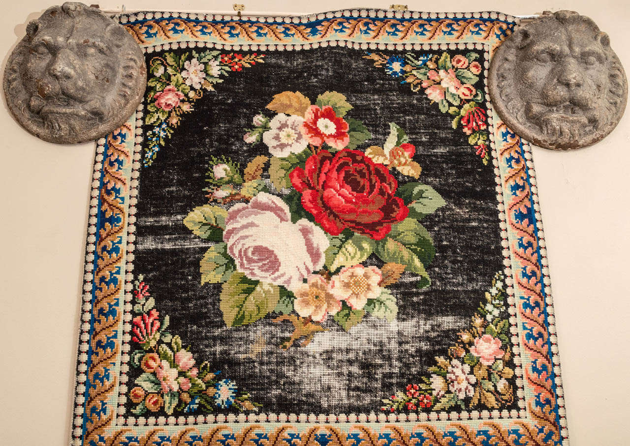 Needle Point Tapestry Runner, English, circa 1880 In Good Condition For Sale In San Francisco, CA