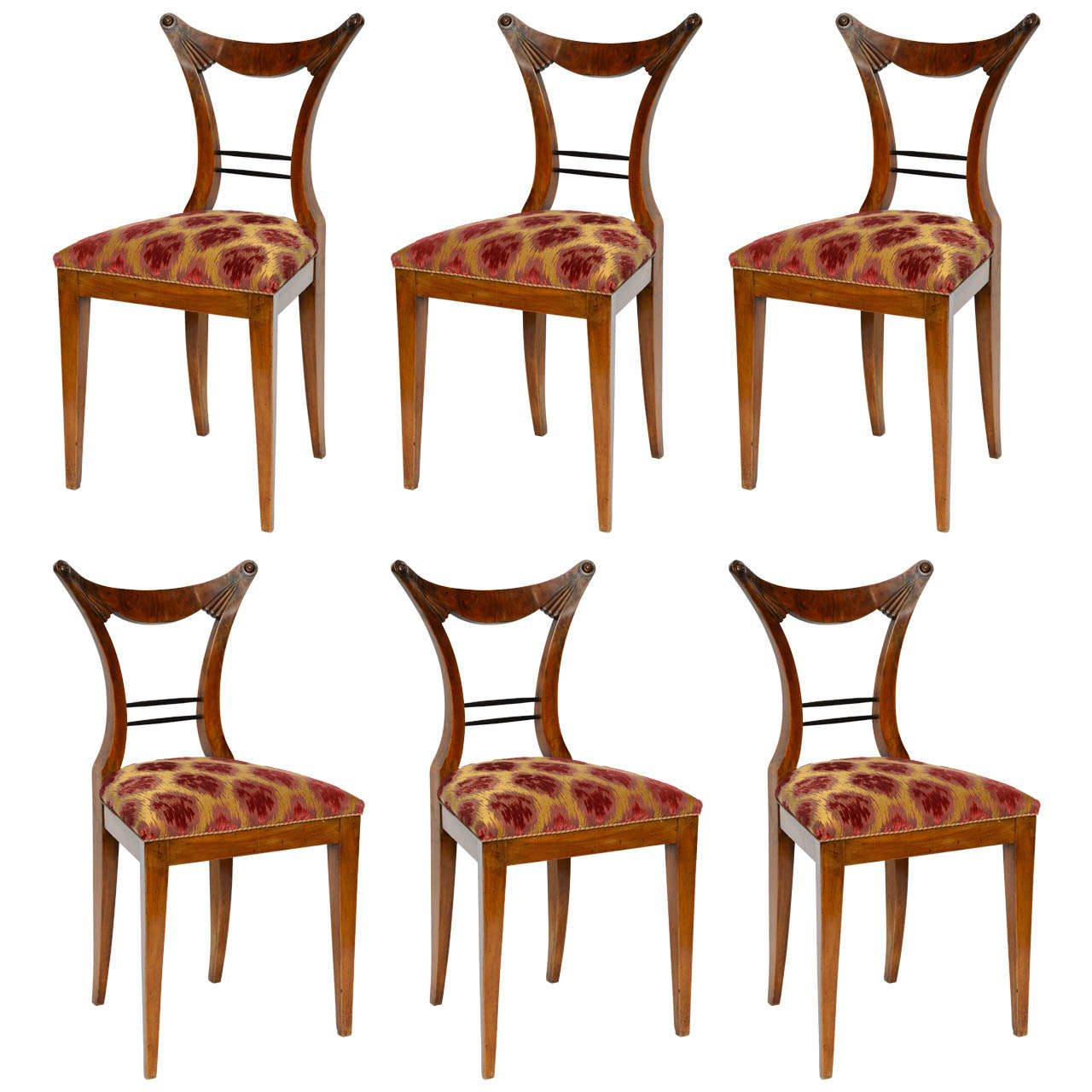 Set of Six Biedermeier Dining Chairs, Josef Danhauser, Vienna For Sale