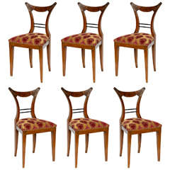 Set of Six Biedermeier Dining Chairs, Josef Danhauser, Vienna