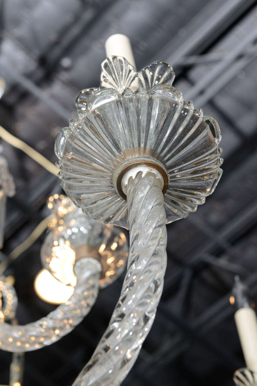 Monumental Venetian Glass Eighteen-Light Chandelier, 1920s In Excellent Condition In Hollywood, FL