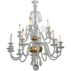 Monumental Venetian Glass Eighteen-Light Chandelier, 1920s