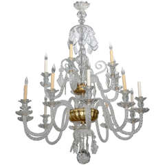 Monumental Venetian Glass Eighteen-Light Chandelier, 1920s 4