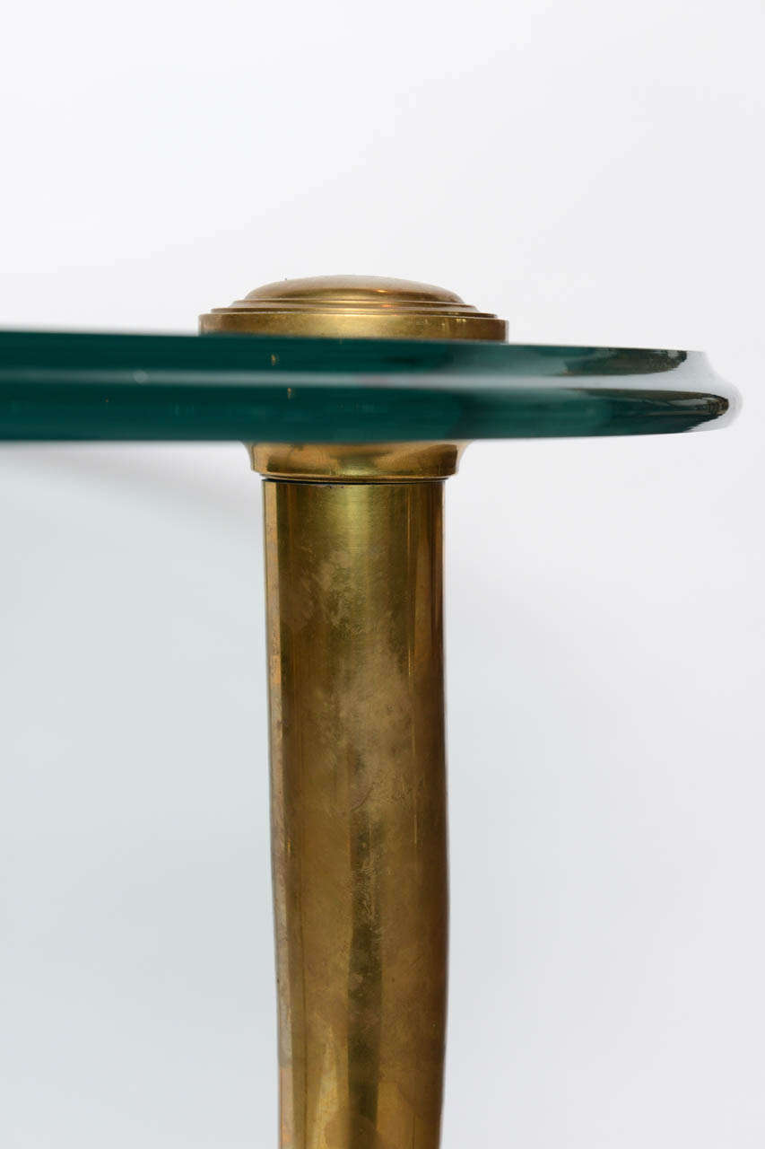 Brass, Bronze and Patinated Bronze Gueridon Table Attributed to Juan Montoya 1