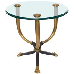 Brass, Bronze and Patinated Bronze Gueridon Table Attributed to Juan Montoya