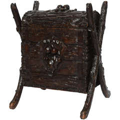 A Black Forest Carved Box, Germany, Late 19th Century