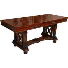 A Fine English Regency Style Extension Dining/Library Table, 19th Century